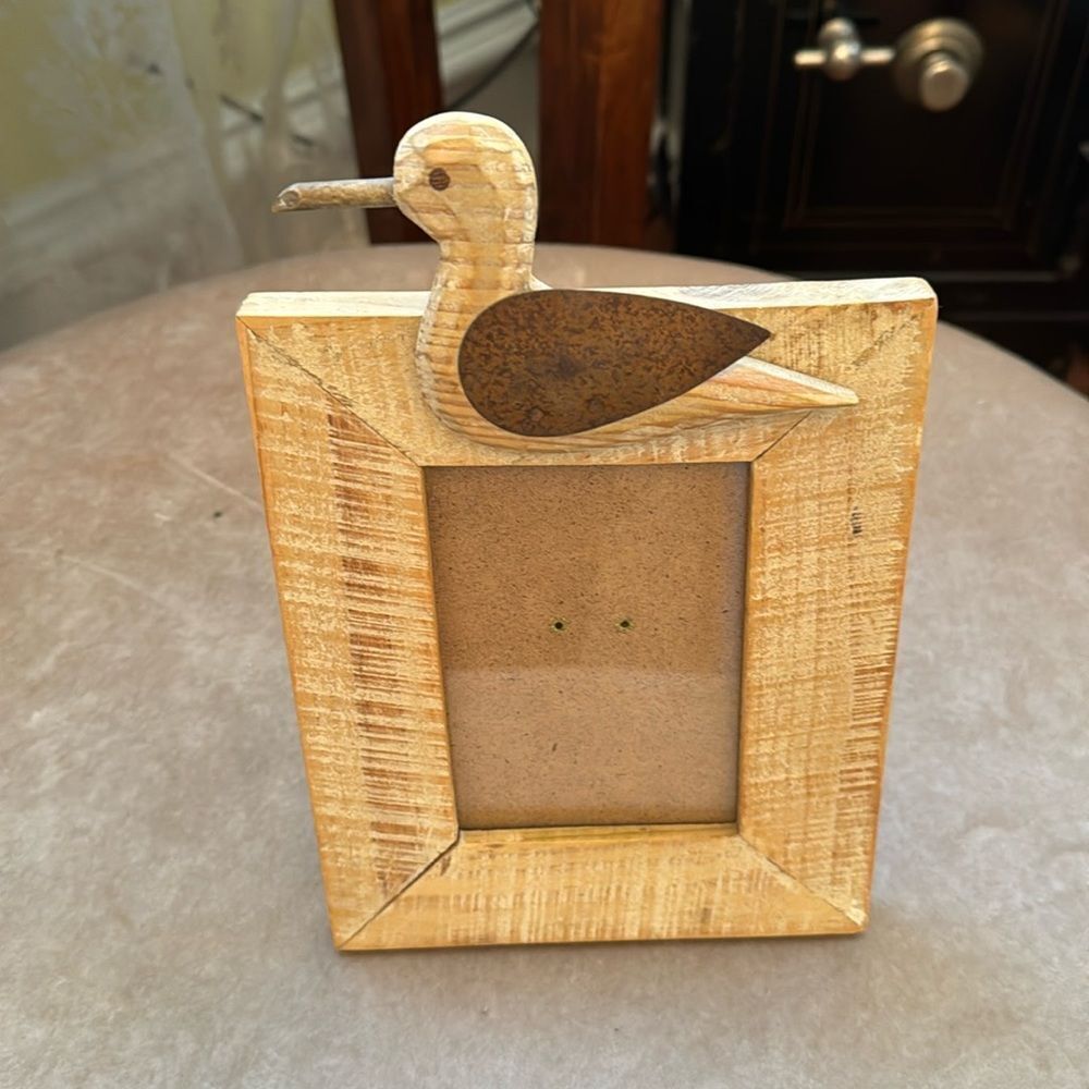 Rustic Handcrafted Duck Photo Frame